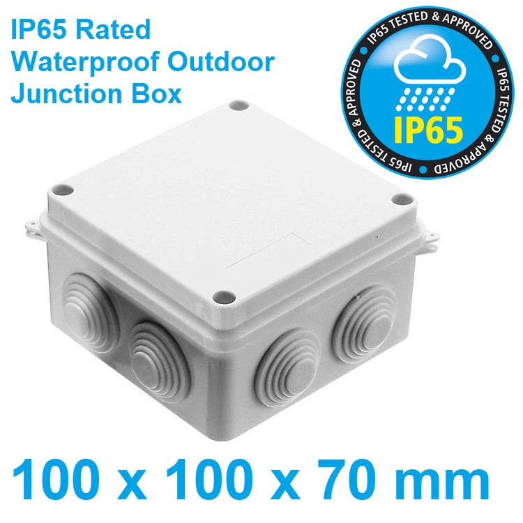 Wholesale 1 box (100 pcs) 100x100x70mm IP65 Waterproof Outdoor CCTV Enclosure Square Junction Box