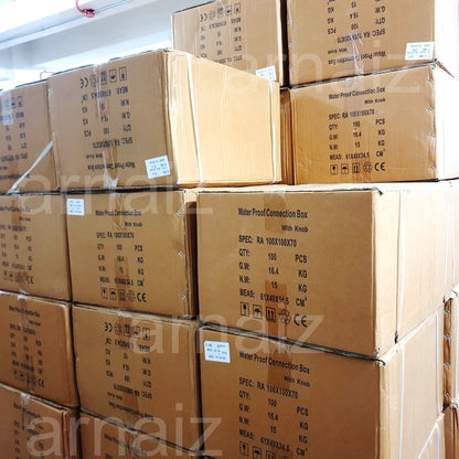 Wholesale 1 box (100 pcs) 100x100x70mm IP65 Waterproof Outdoor CCTV Enclosure Square Junction Box