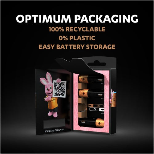 Duracell Optimum (4 pcs) Battery AA AAA Double A Triple A Duracell CopperTop Alkaline 1.5V Batteries