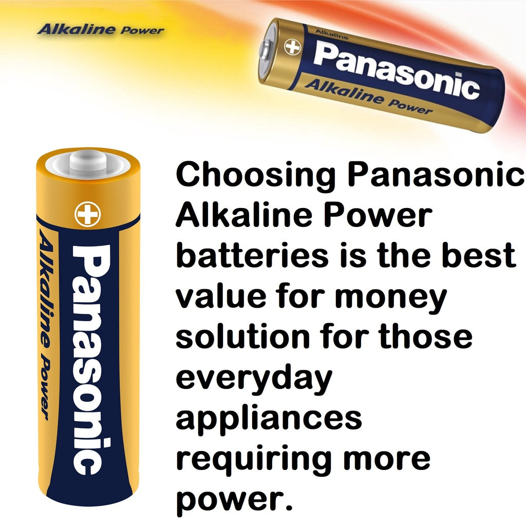 Panasonic Alkaline Power (4 pcs) Battery AA AAA Double A Triple A Alkaline 1.5V Batteries LR6 LR03