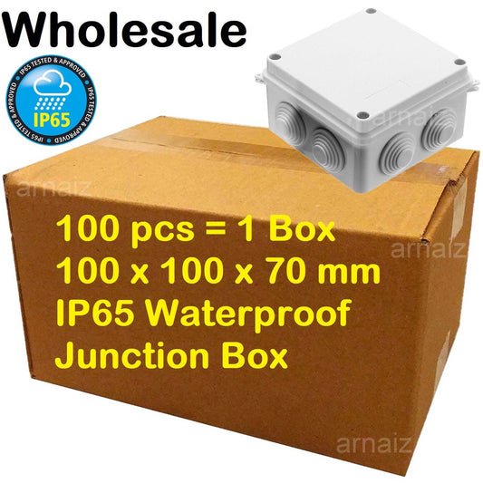 Wholesale 1 box (100 pcs) 100x100x70mm IP65 Waterproof Outdoor CCTV Enclosure Square Junction Box