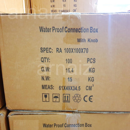 Wholesale 1 box (100 pcs) 100x100x70mm IP65 Waterproof Outdoor CCTV Enclosure Square Junction Box