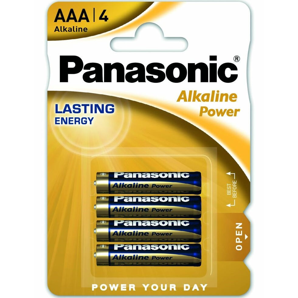 Panasonic Alkaline Power (4 pcs) Battery AA AAA Double A Triple A Alkaline 1.5V Batteries LR6 LR03