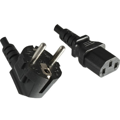 Power Cord Angled German Plug European Standard To C13 SJT AWG18 3C 3m 3meters 1mm Black Wire CEE7/7