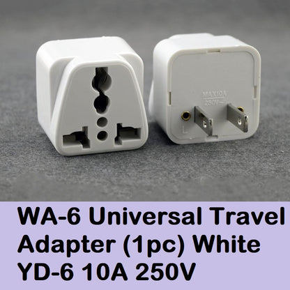 Universal Travel Adapter (1pc) White 10A 250V Adaptor Plug Socket AC Converter same as Omni Quality