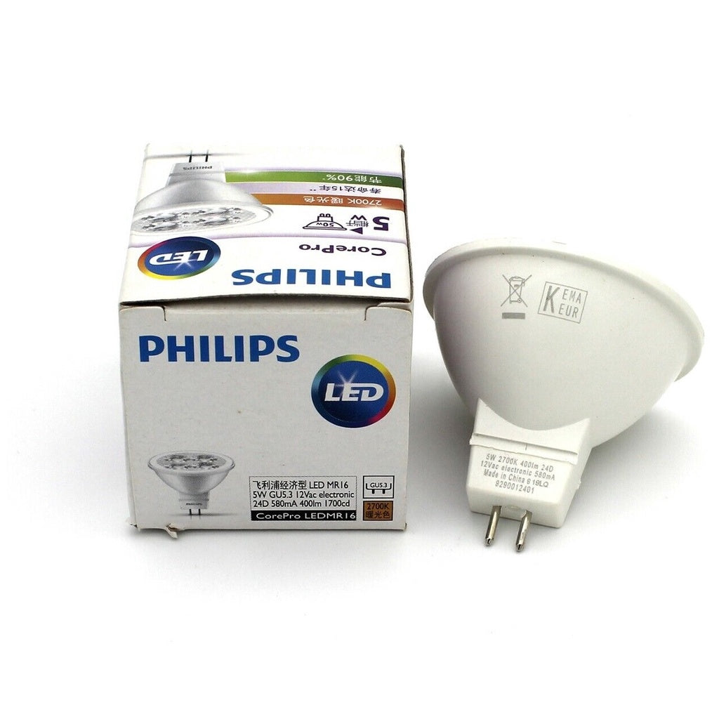 Philips CorePro MR16 LED 12V 5W 2700K 24D GU5.3 400lm  Warm White  Core Pro Led Bulb Led Lamp 5watts