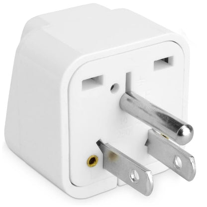 WA-5 White (1pc) Universal Travel Adapter With Ground YD-5 Universal Socket Travel Adapter  Adaptors