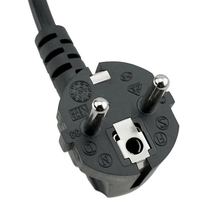 Power Cord Angled German Plug European Standard To C13 SJT AWG18 3C 3m 3meters 1mm Black Wire CEE7/7