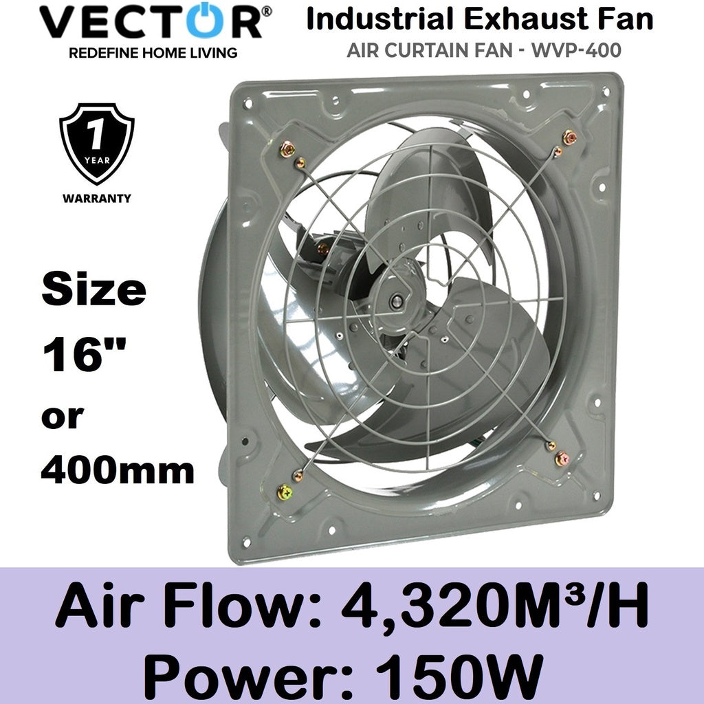 Vector WVP-400 16″ Industrial Exhaust Fan (Green)