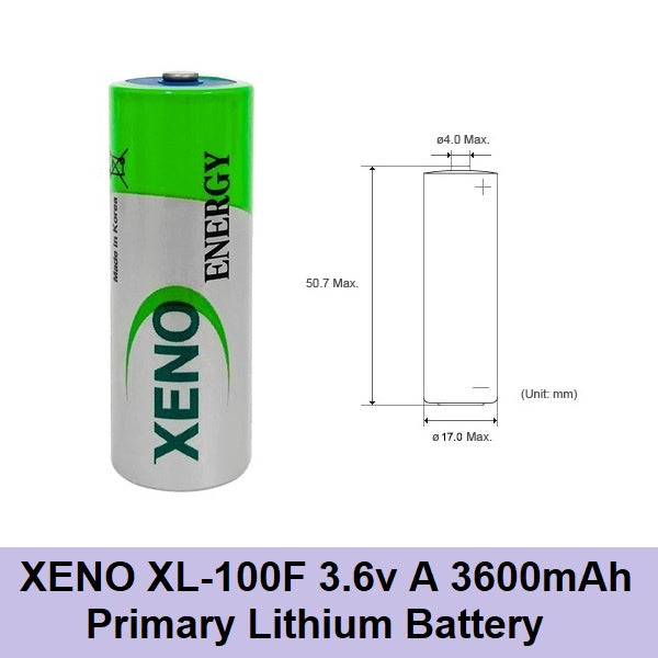 Xeno XL-100F Lithium Battery Size A 3.6V 3600mAh Primary Lithium  A Non Rechargeable ER17500 LS17500