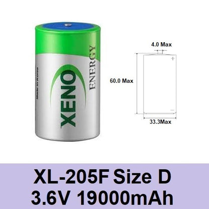 Xeno XL-205F Lithium Battery D 3.6V 19000mAh  Primary Lithium  Size D 3.6 V Non Rechargeable ER34615