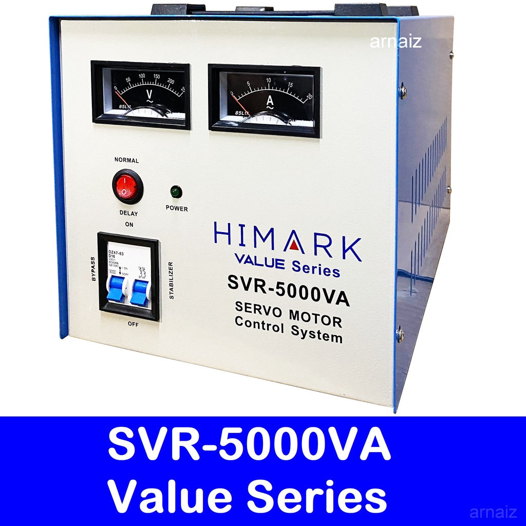Himark 5000W AVR Automatic Voltage Regulator 5000VA Servo Motor Type 5KVA AVR Time Delay Power On