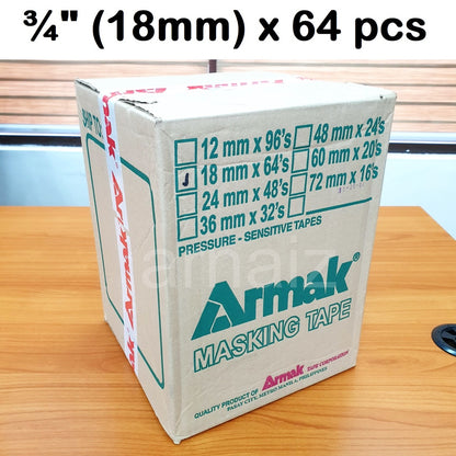 Armak Masking Tape Per BOX Painter's Grade Masking Tape Armak Green Industrial Painting Packing