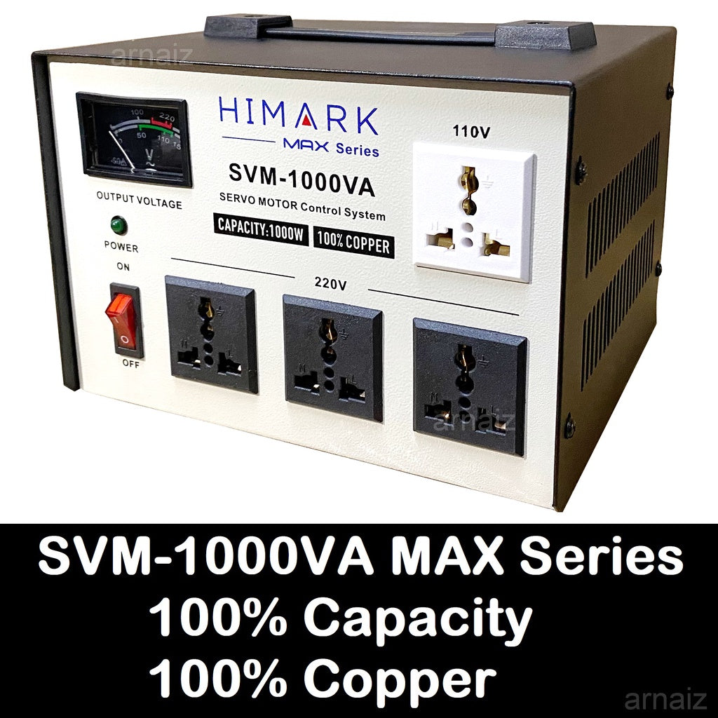 Himark 1000W AVR Automatic Voltage Regulator 1000VA Servo Motor Type 1KVA AVR Time Delay Power On