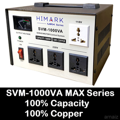 Himark 1000W AVR Automatic Voltage Regulator 1000VA Servo Motor Type 1KVA AVR Time Delay Power On
