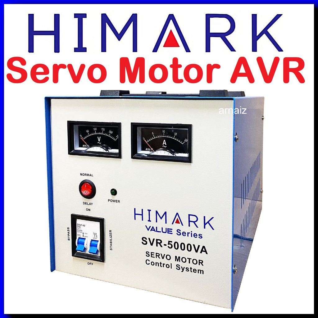 Himark 5000W AVR Automatic Voltage Regulator 5000VA Servo Motor Type 5KVA AVR Time Delay Power On