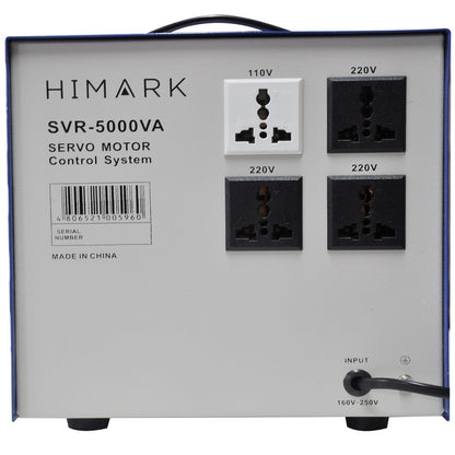 Himark 5000W AVR Automatic Voltage Regulator 5000VA Servo Motor Type 5KVA AVR Time Delay Power On