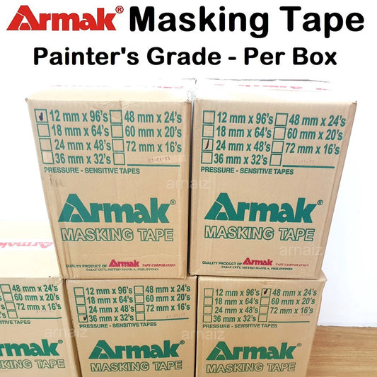 Armak Masking Tape Per BOX Painter's Grade Masking Tape Armak Green Industrial Painting Packing