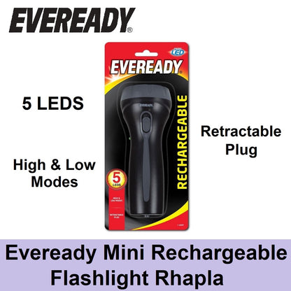 Eveready Rechargeable Flashlight Mini Torch Light LED RHAPLA Rechargeable Flash Light Chargeable