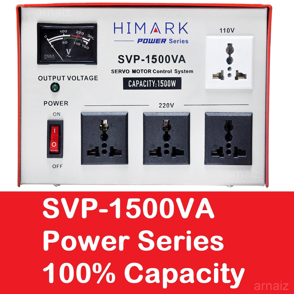 Himark 1500W AVR Automatic Voltage Regulator 1500VA Servo Motor Type 1.5KVA AVR Time Delay Power On
