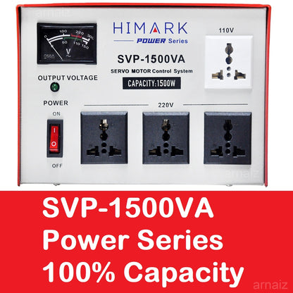 Himark 1500W AVR Automatic Voltage Regulator 1500VA Servo Motor Type 1.5KVA AVR Time Delay Power On