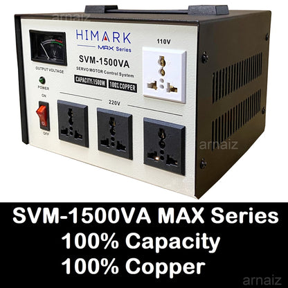 Himark 1500W AVR Automatic Voltage Regulator 1500VA Servo Motor Type 1.5KVA AVR Time Delay Power On