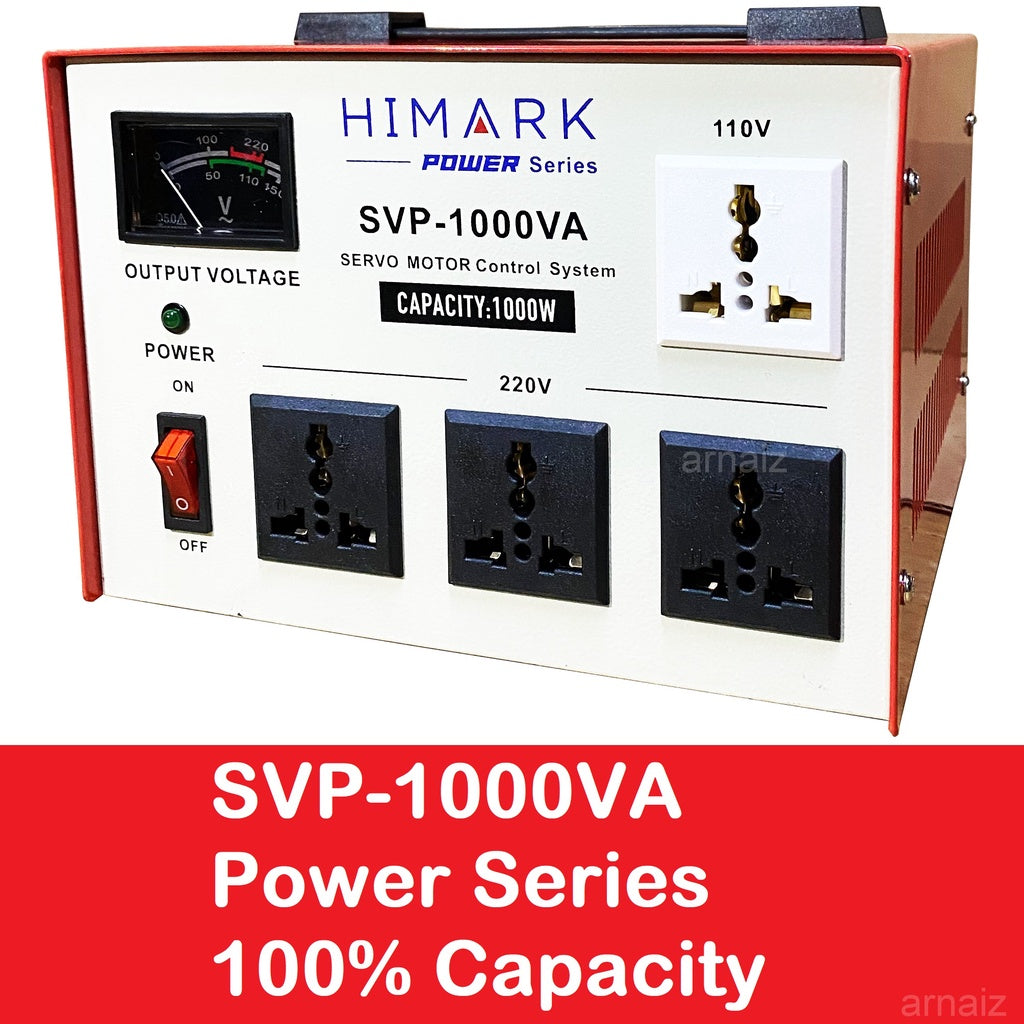 Himark 1000W AVR Automatic Voltage Regulator 1000VA Servo Motor Type 1KVA AVR Time Delay Power On