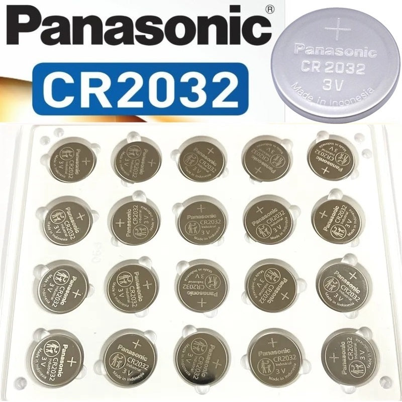 Panasonic CR2032 (5-20 pcs) Bulk Packing ECR2032 2032 Lithium Coin Cell Button Battery 3V 3 volts