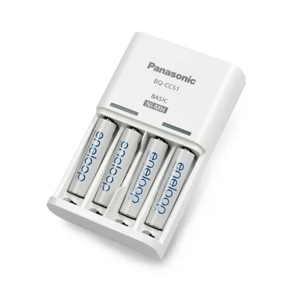 Panasonic Eneloop Basic Charger Kit K-KJ51MCC40T with 4pcs AA Rechargeable Battery BQ-CC51 BQ-CC51E