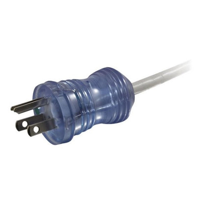 Hospital Grade Power Cord NEMA5 15P TO Angled C13 3 Meters NEMA5-5P 3m Transparent Plugs Gray Cord