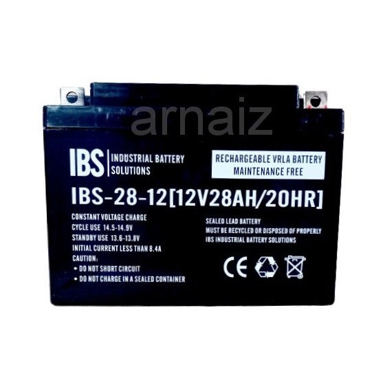 IBS 12V 28Ah SLA Rechargeable Battery IBS-28-12 20Hr Valve Regulated Sealed Lead-Acid Battery VRLA