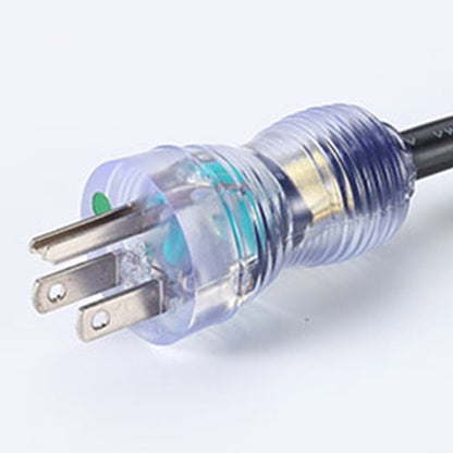 Power Cord NEMA5-15P To Straight C13 18/3 5M Hospital Grade Transparent Plugs Black Cord 5 Meters