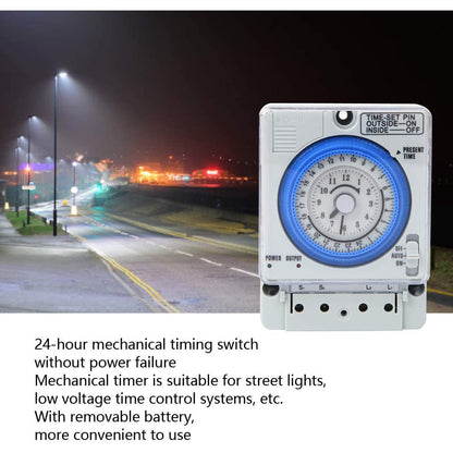 Daily Timer TB-35N With Back Up Battery Timer Switch 15 Min 24 Hrs  AC100-240V 15A Non Power Failure