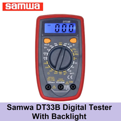 LQD Digital Multimeter DT33B with Backlight Multitester Multi-meter Multitesters Multimeters Samwa