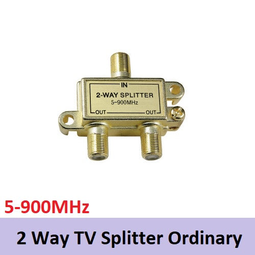 LQD 2 Way Cable TV Splitter Ordinary Metal Case Suitable from 5-900MHz VHF  UHF TV and FM radio