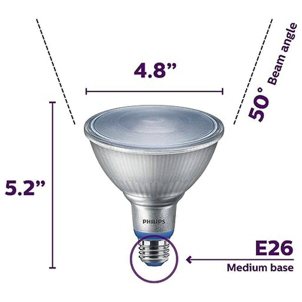 Philips LED Plant Grow Light Bulb 16W Daylight E26 Base PAR38 Indoor Lamp 16 Watts House Plant Lamp