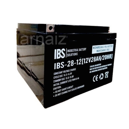 IBS 12V 28Ah SLA Rechargeable Battery IBS-28-12 20Hr Valve Regulated Sealed Lead-Acid Battery VRLA