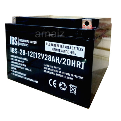 IBS 12V 28Ah SLA Rechargeable Battery IBS-28-12 20Hr Valve Regulated Sealed Lead-Acid Battery VRLA