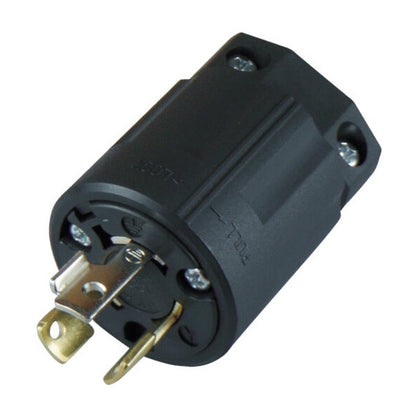 American Denki 3122N Locking Plug 15A 250V 2 Pole 3 Wire Rubber Housing Twist Locking Grounding Plug