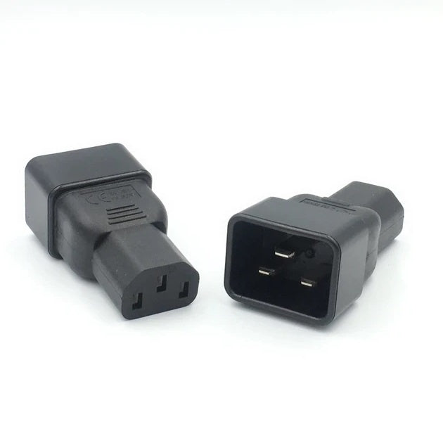 IEC Adapter (1pc) C20 to C13 15A 250V PDU Power Adapter Server Computer Power Adapter IEC C13 To C20