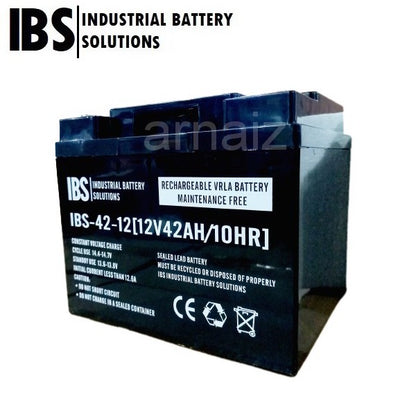 IBS 12V 42Ah SLA VRLA Rechargeable Battery IBS-42-12 10Hr Valve Regulated Sealed Lead-Acid Battery