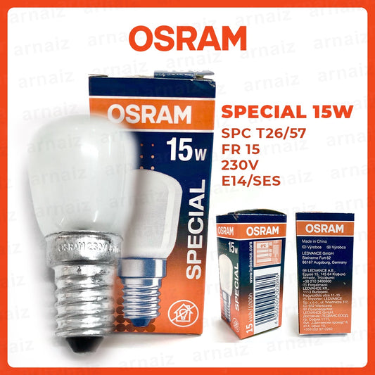 Osram Ref Bulb 15W 230V E14 Special Frosted Incandescent Lamp FR 15 Fridge Refrigerator Sewing Lamp