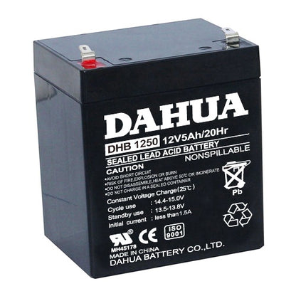 Dahua 12V 5Ah 20hr Battery 12 Volts 5 Ampere UPS replaces 12V 4.5Ah 4.5A Battery