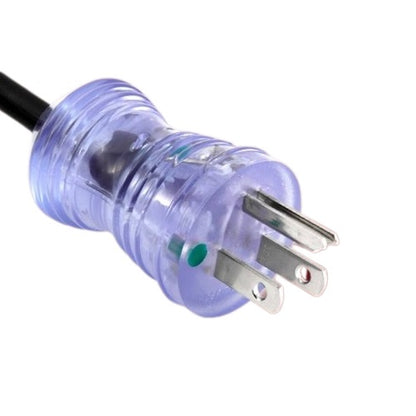 Power Cord NEMA5-15P To Angled C13 18/3 5M Hospital Grade Transparent Plugs Black Cord 5 Meters