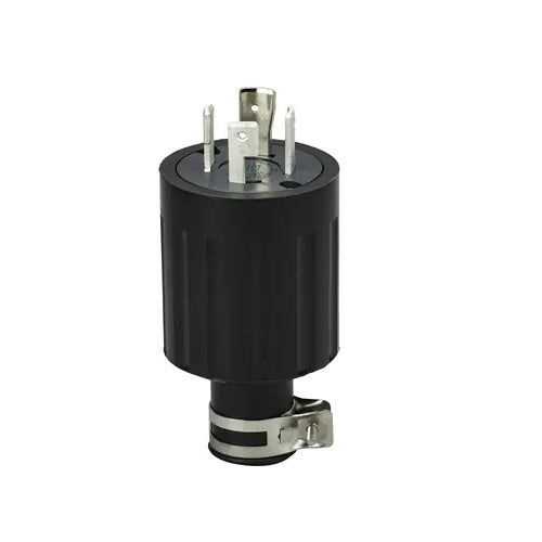 American Denki 4622R Locking Plug 60A 250V 3 Pole 4 Wire Rubber Housing Twist Locking Grounding Plug
