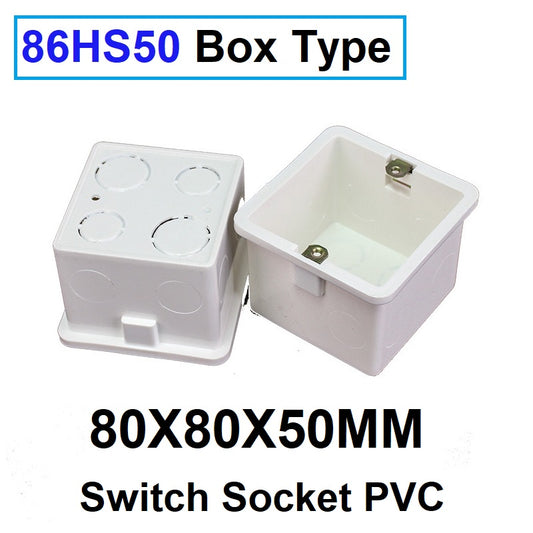 80x80 Utility Box (1pc) 86 Type 86HS50 Switch Socket PVC Junction Box 50mm Cassette Wall Mount Box