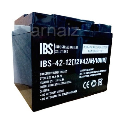 IBS 12V 42Ah SLA VRLA Rechargeable Battery IBS-42-12 10Hr Valve Regulated Sealed Lead-Acid Battery