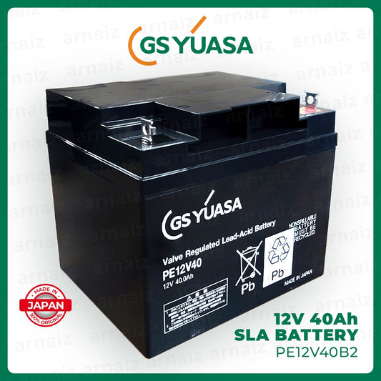 GS Yuasa 12V 40Ah SLA Rechargeable Battery PE12V40B2 Valve Regulated Lead Acid Battery PE12V40