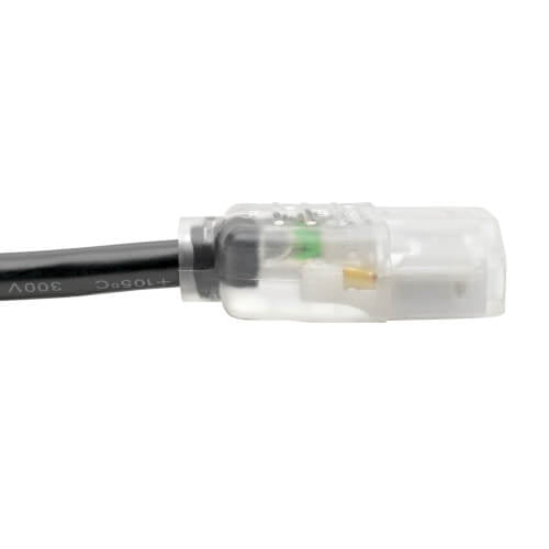 Power Cord NEMA5-15P To Straight C13 18/3 5M Hospital Grade Transparent Plugs Black Cord 5 Meters