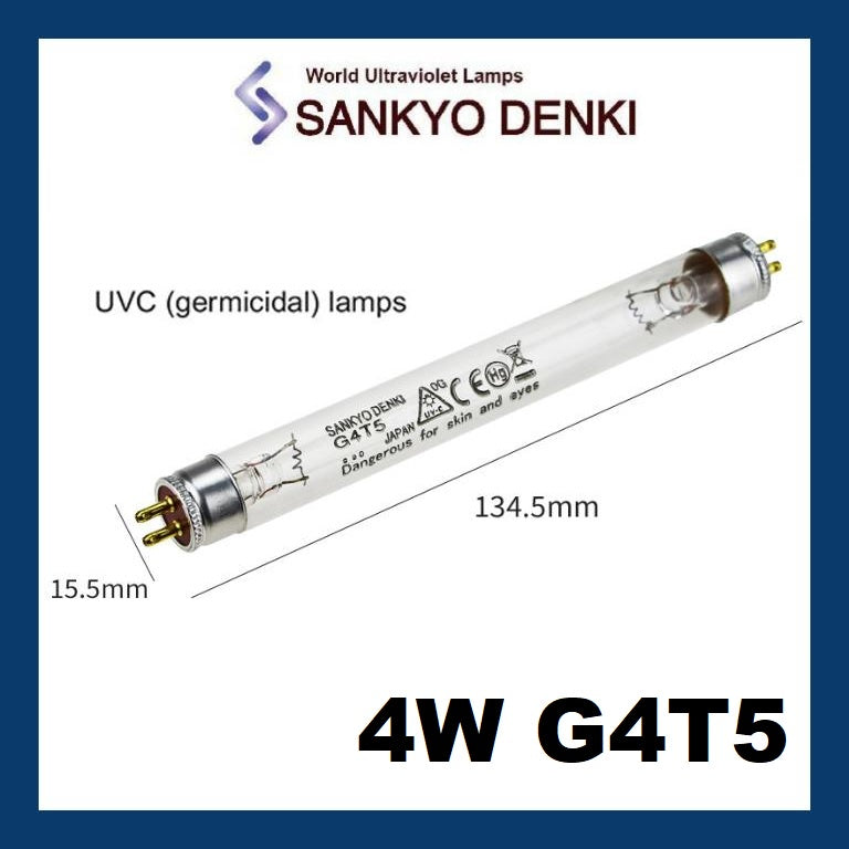 Sankyo Denki G4T5 4 Watt UV Germicidal Lamp 4W UV Fluorescent Lamp Bulb Original made in Japan